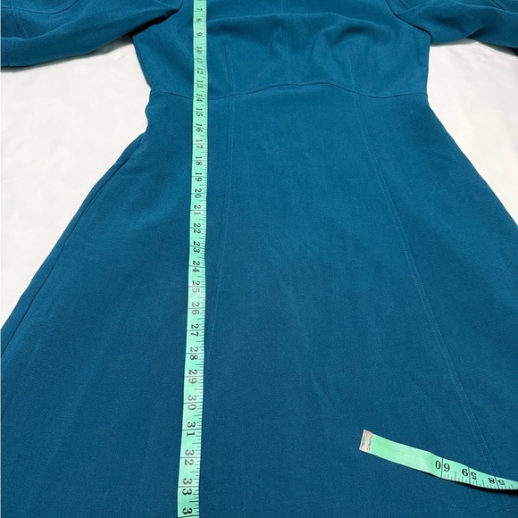 Eliza J Elegant Teal Dress with Balloon Sleeves - Picture 8 of 8